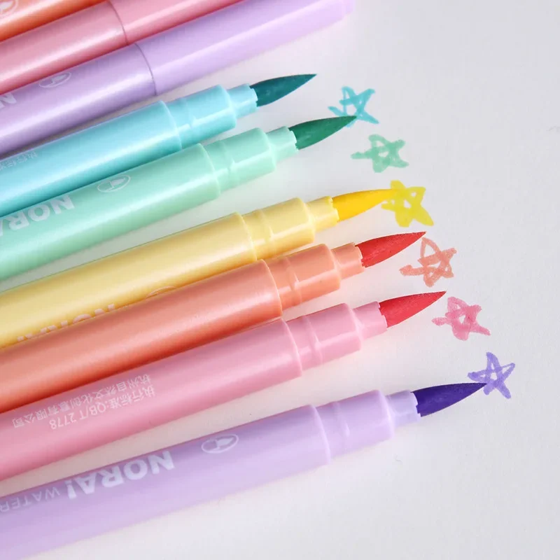 6Pcs/set Brush Highlighter Pen - đánh giá và giá Pastel Highlighter Set Double Ended