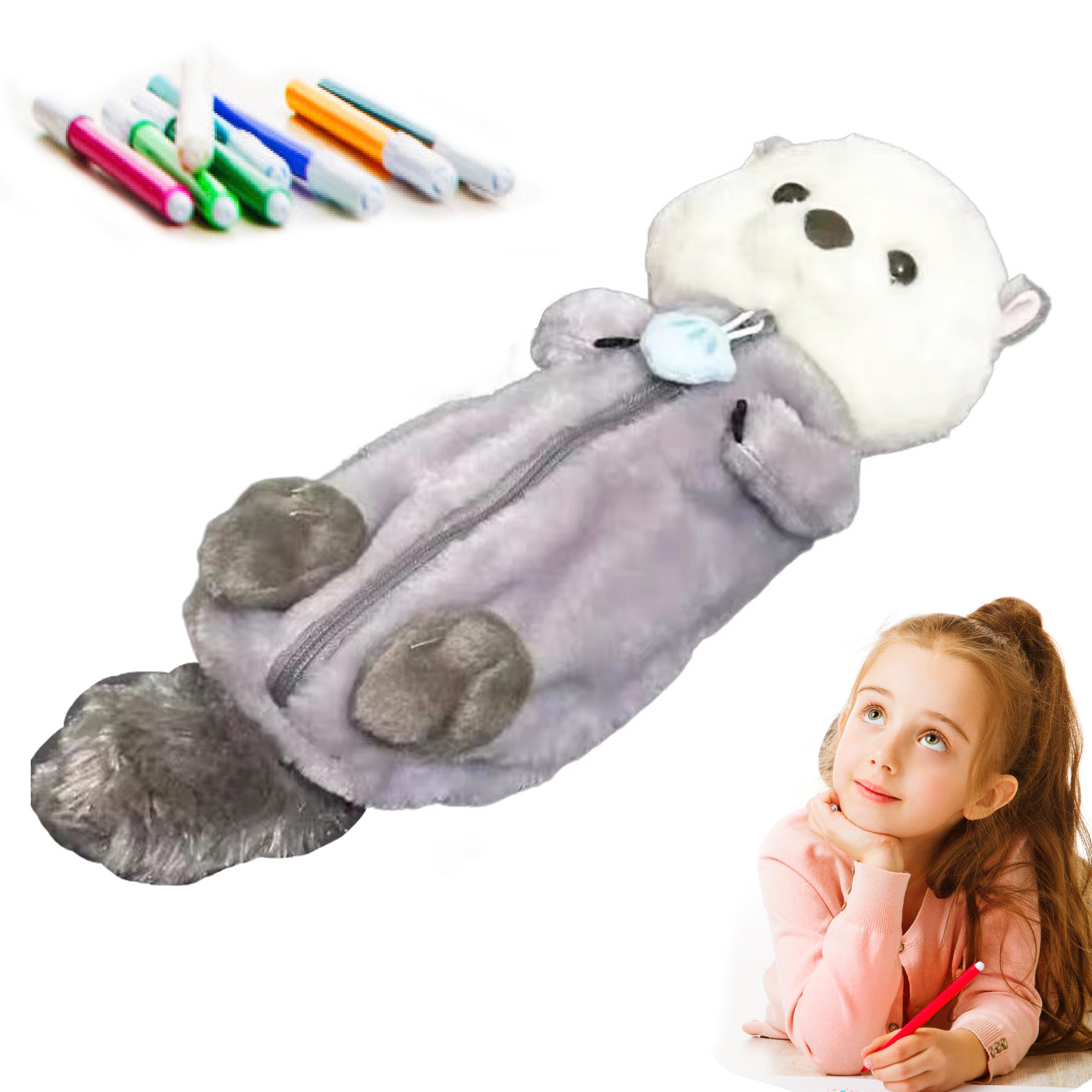Creative Plush Toy Pencil Case - đánh giá và giá School Supplies