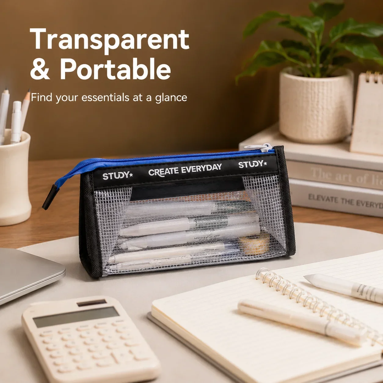 Clear Pencil Case, Large Capac - đánh giá và giá Aesthetic Large Pencil Case Pouch