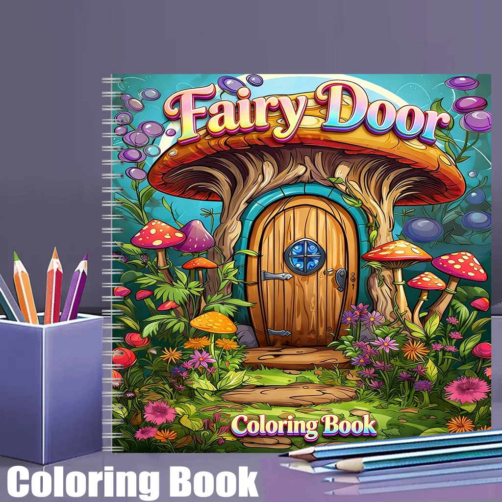Coloring Book Fairy Door for A - đánh giá và giá School Supplies