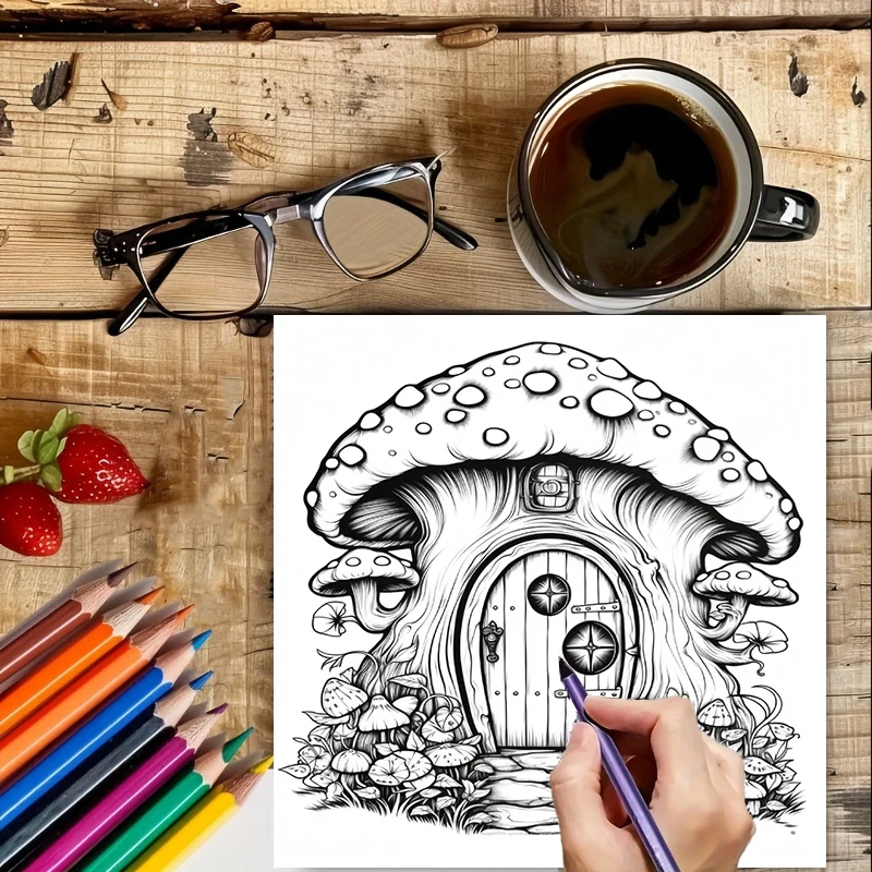 Coloring Book Fairy Door for A - đánh giá và giá School Supplies